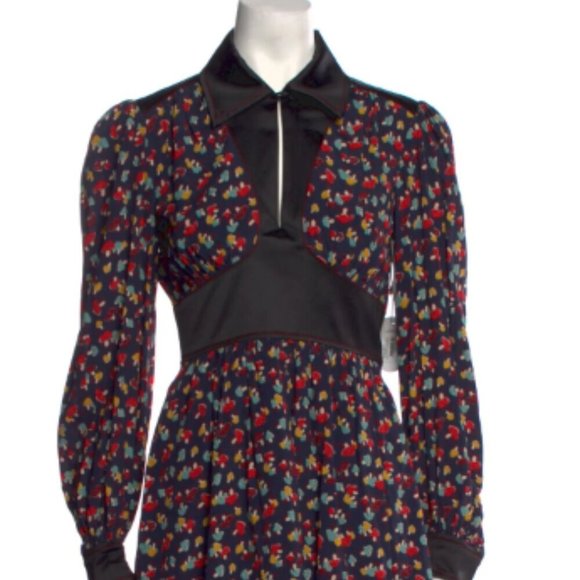 STAUD Dolly Dress in Mushroom Print Mini Dress womens size small - Picture 6 of 6